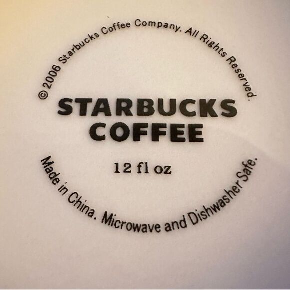 Starbucks 2006 Mug Floral Butterflies Lavendar 12 oz Coffee Tea Collectible - Picture 6 of 7